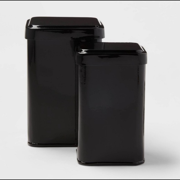 2pk Black Storage Tins - Picture 2 of 5